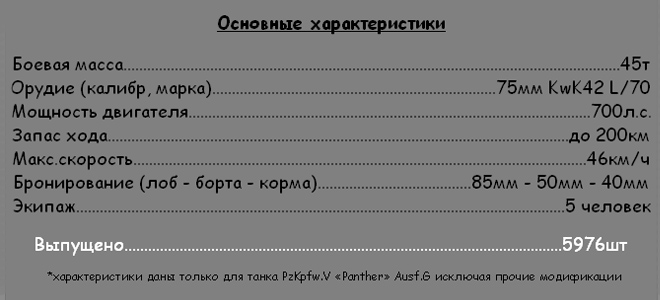 Легкий немецкий танк Panther(Пантера)
