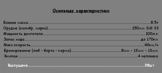 Немецкая САУ Sturmpanzer I Bison
